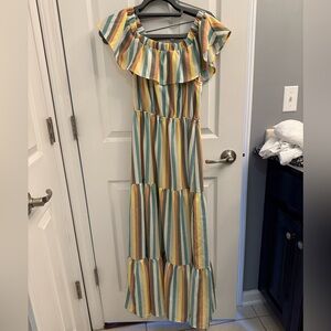 Striped Multicolor Maxi Dress